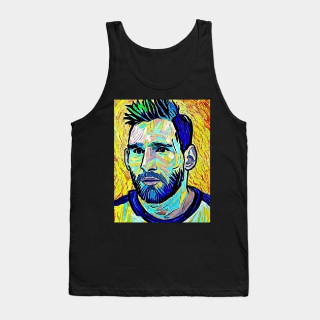 Messi Art Tshirt Tank Top by Sunlyleaf